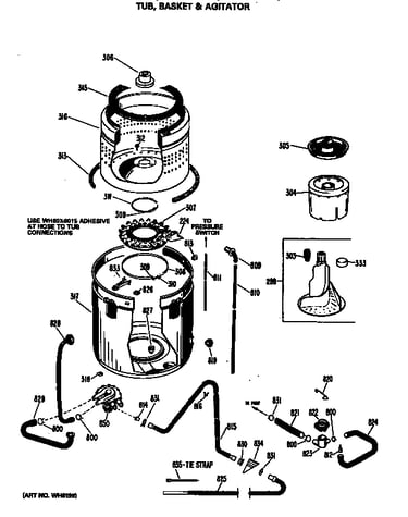 Tub, basket & agitator