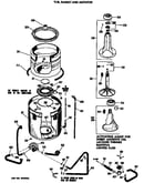Tub, basket and agitator