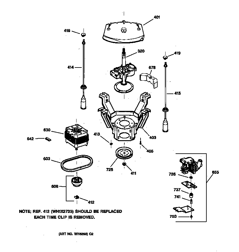 Suspension, pump & drive components