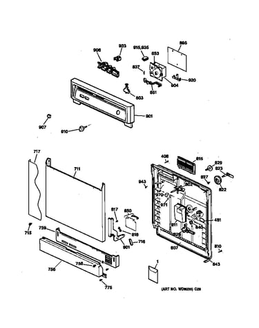 Escutcheon & door assembly