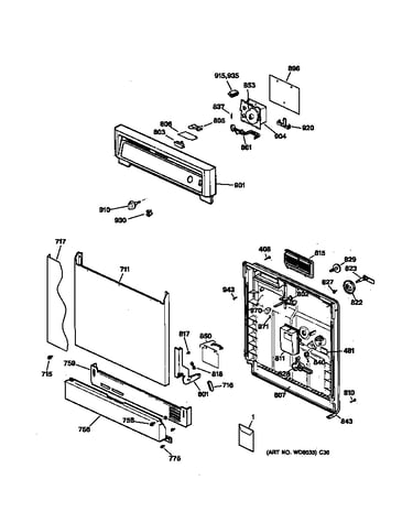 Escutcheon & door assembly