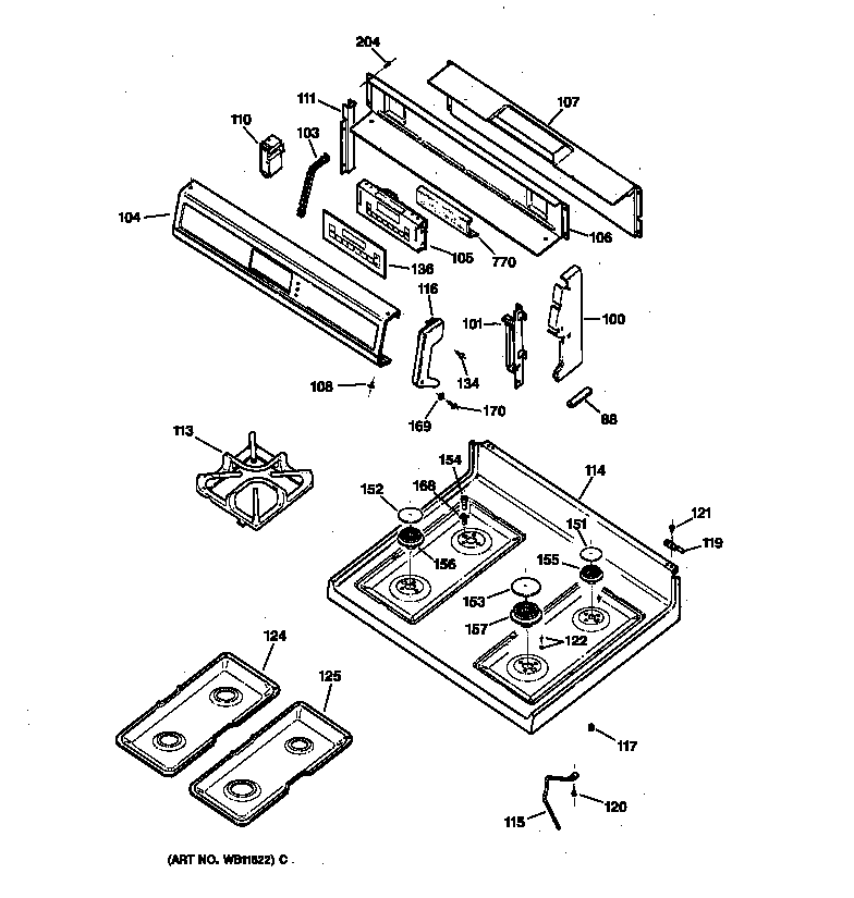 CONTROL PANEL & COOKTOP