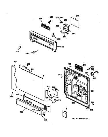 Escutcheon & door assembly