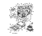 GE JBP66WB1WW body & drawer parts diagram