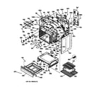 GE JBP79WB1WW body & drawer parts diagram