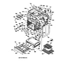 GE JBP30WXB2WW body & drawer parts diagram