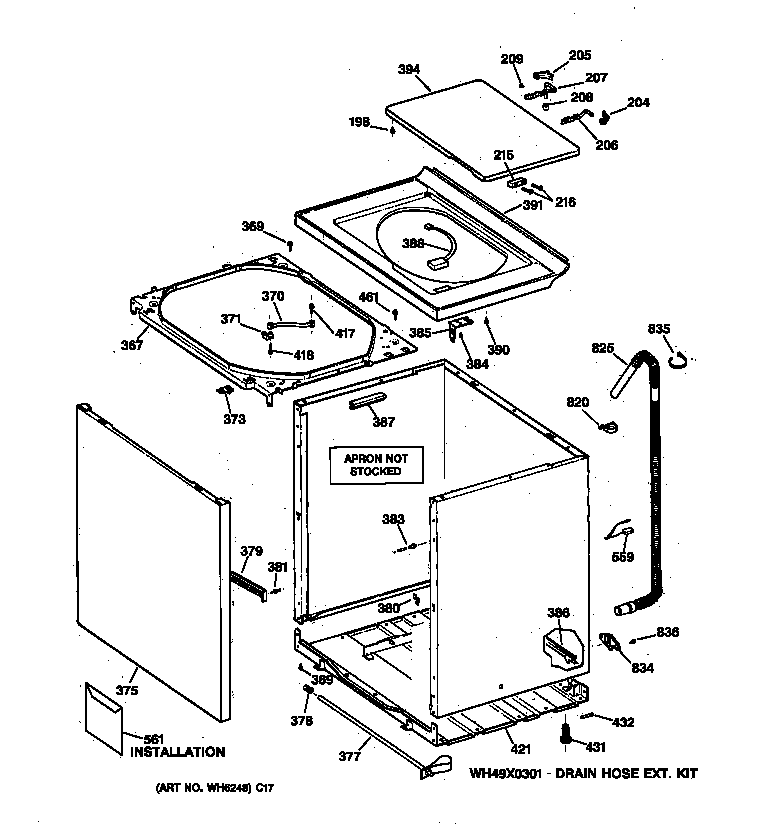 Cabinet, cover & front panel