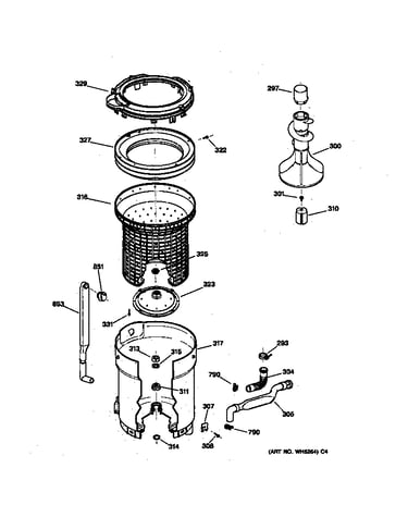 Tub, basket & agitator