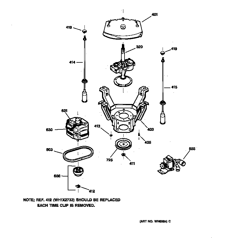 Suspension, pump & drive components