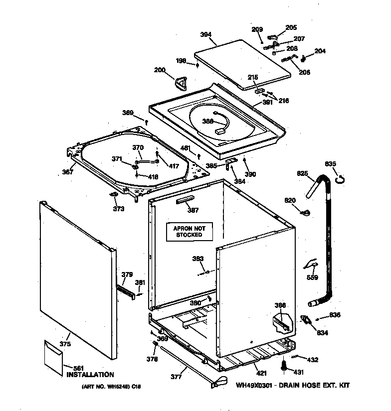 Cabinet, cover & front panel