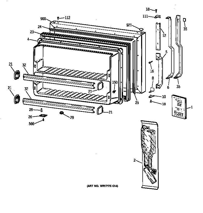 Freezer door