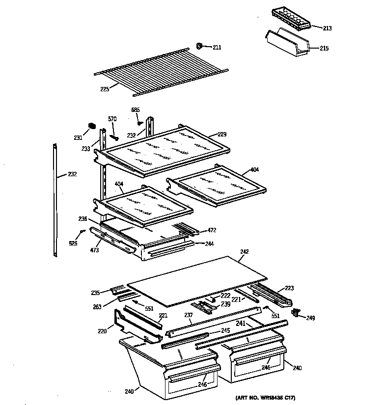 Shelf parts