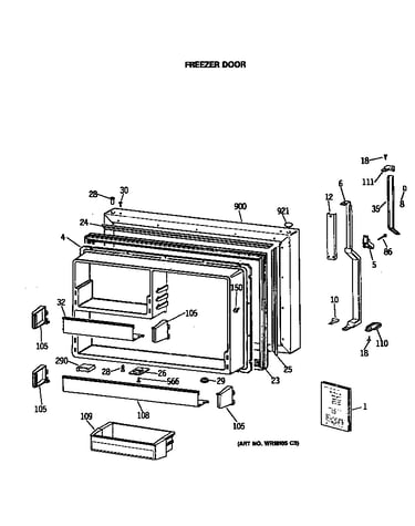 Freezer door