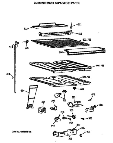 Compartment separator parts