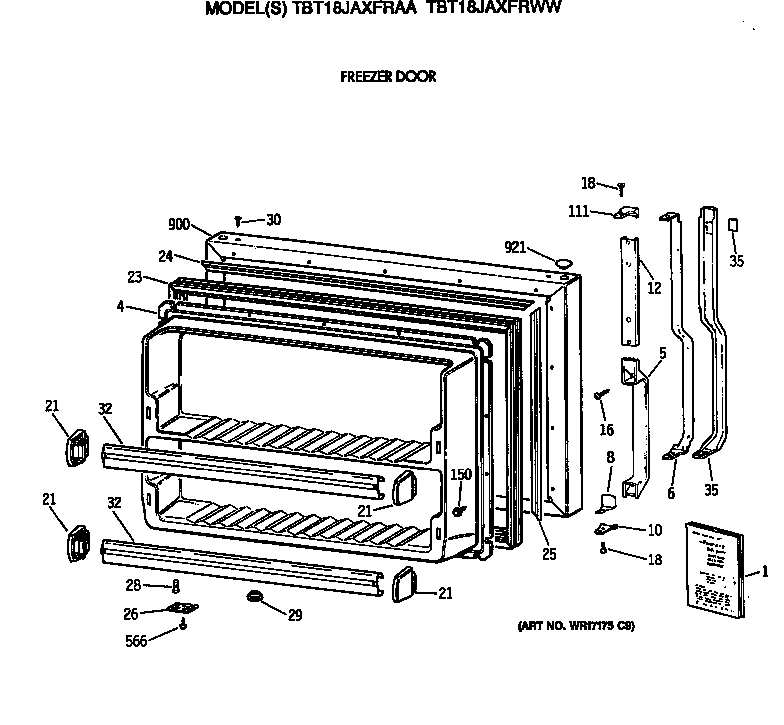Freezer door