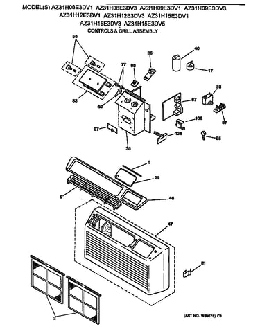 Controls & grill assembly
