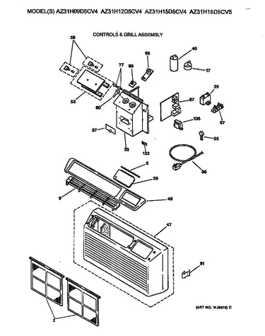Controls & grill assembly