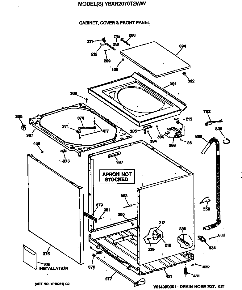 Cabinet, cover & front panel