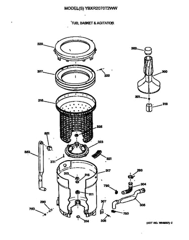 Tub, basket & agitator