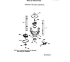 GE YBXR2070T2WW suspension, pump & drive components diagram