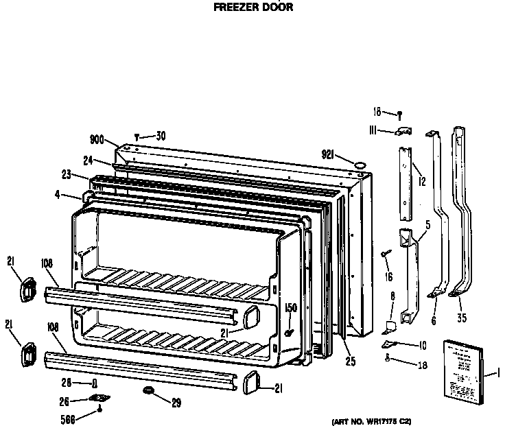 Freezer door