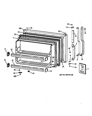 Freezer door