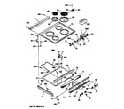 GE JSS26GV1BG control panel & cooktop diagram