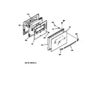 GE JSS26GV1BG oven door diagram