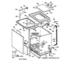 GE WISR309CT5WW cabinet, cover & front panel diagram