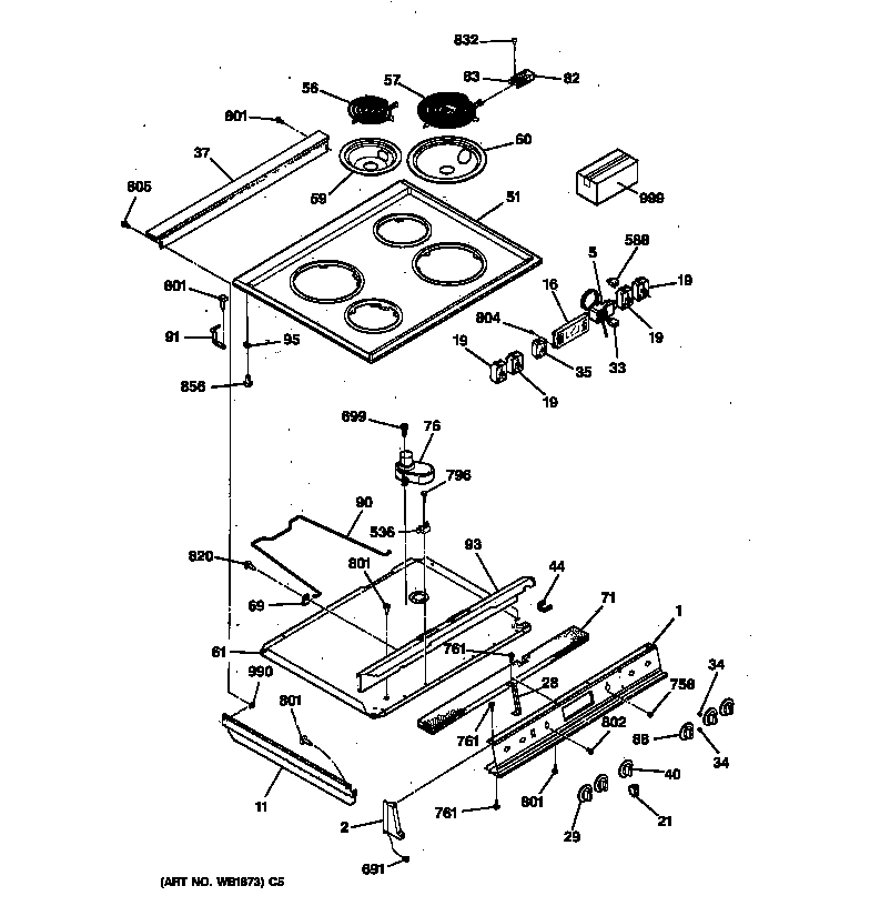 Control panel & cooktop