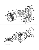 Drum, duct, blower & drive asm.