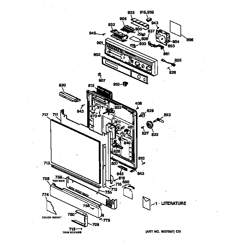 Escutcheon & door assembly