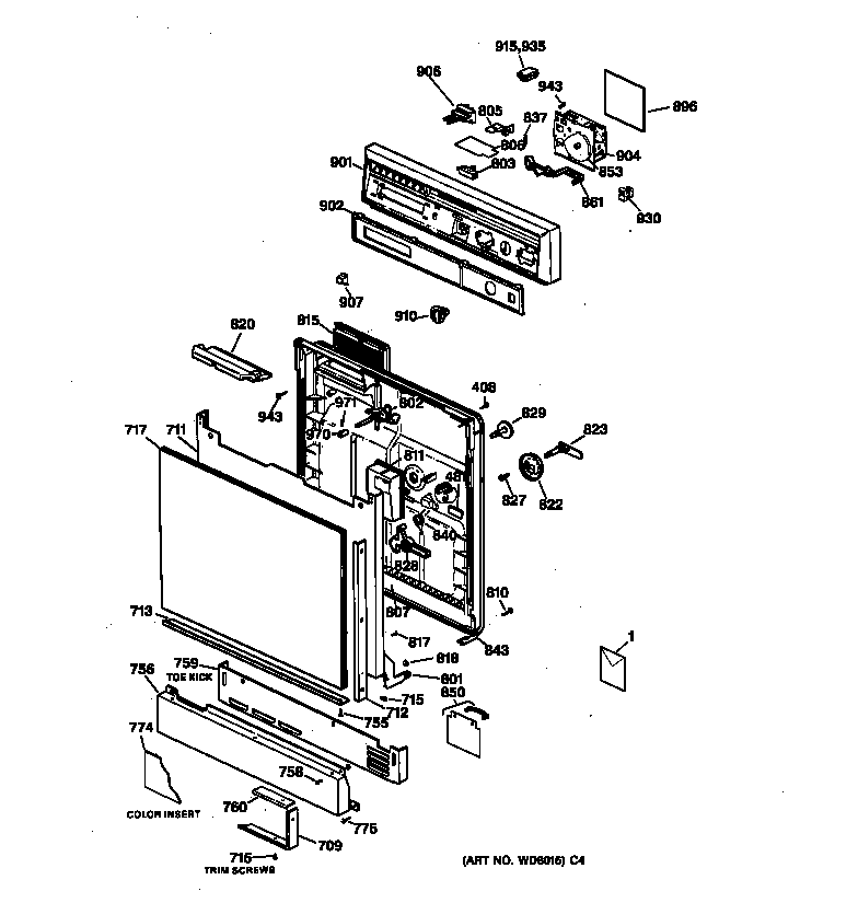 Escutcheon & door assembly