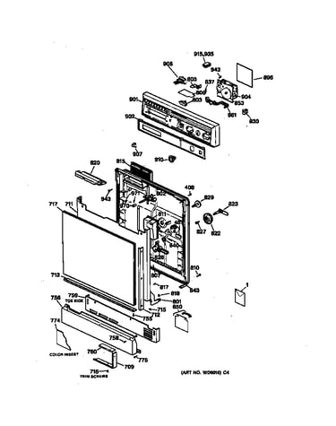 Escutcheon & door assembly