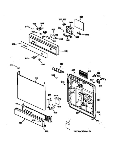 Escutcheon & door assembly