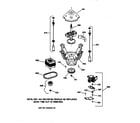 GE WISQ416AT5WW suspension, pump & drive components diagram