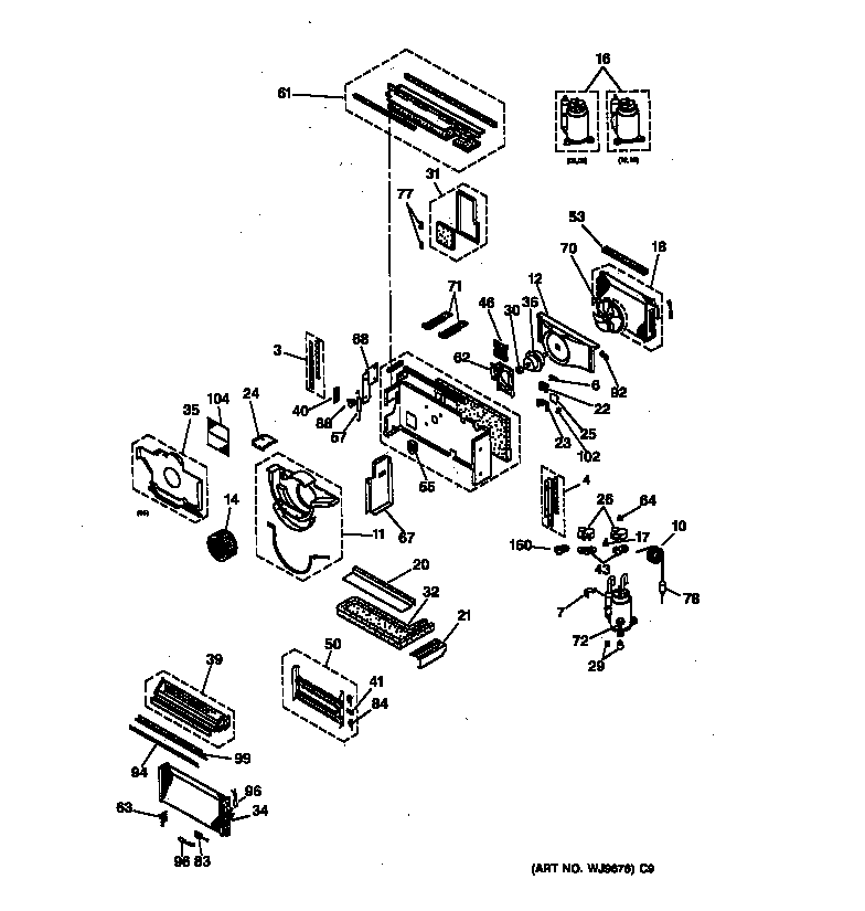 Motor, compressor & system components