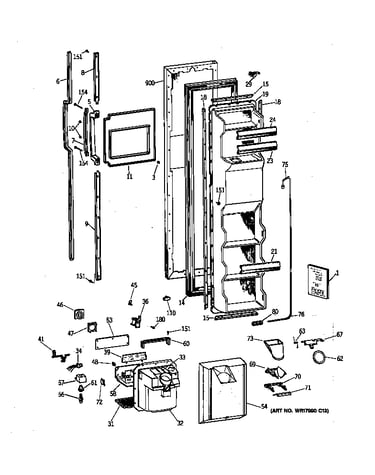 Freezer door