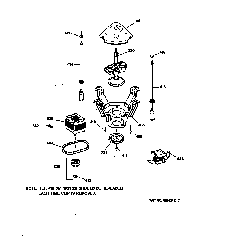 Suspension, pump & drive components