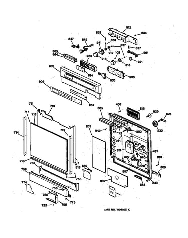 Escutcheon & door assembly