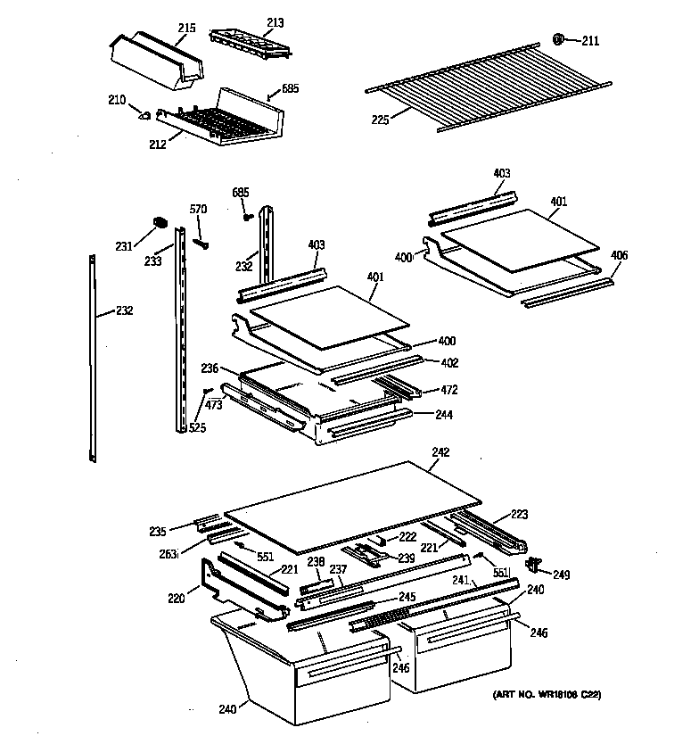 Shelf parts