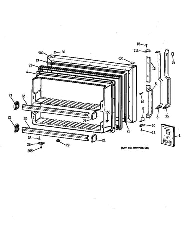 Freezer door