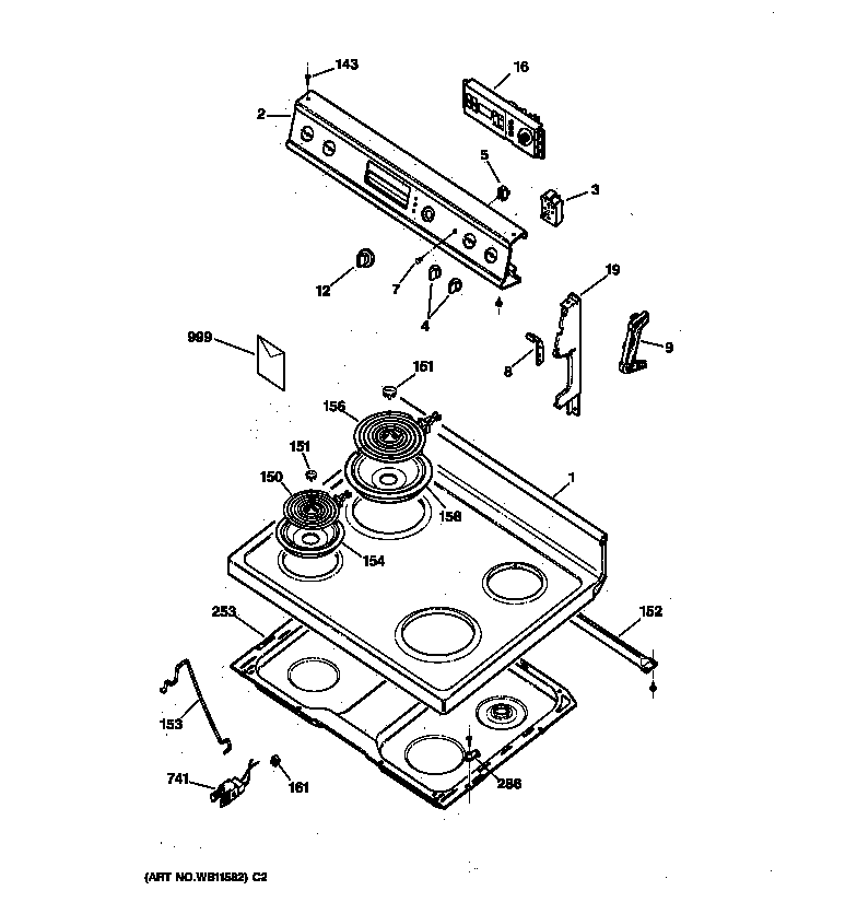 Control panel & cooktop