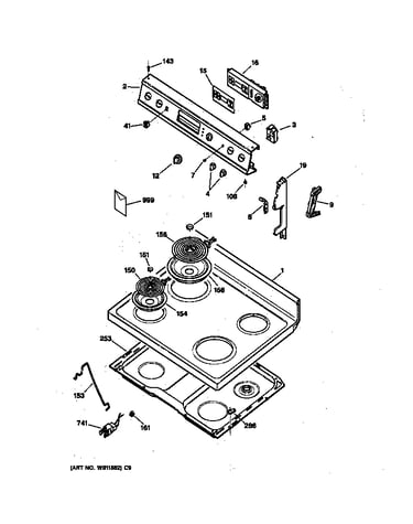 Control panel & cooktop