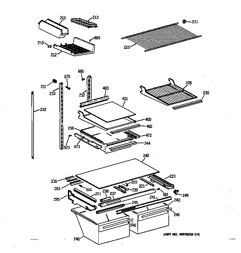 Shelf parts