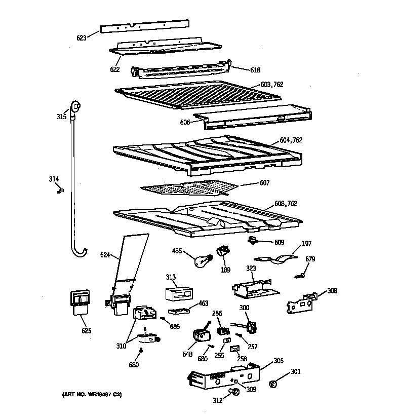 Compartment separator parts