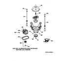 GE WBSR1060TAWW suspension, pump & drive components diagram