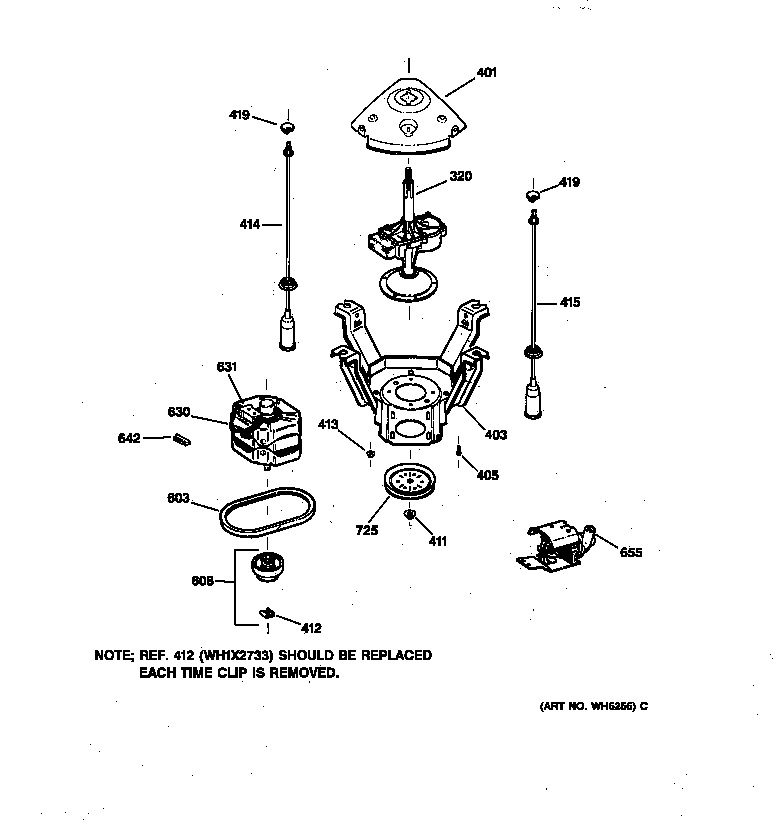 Suspension, pump & drive components