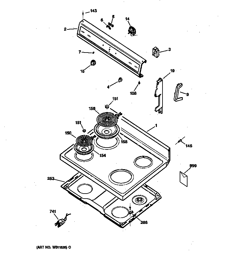 CONTROL PANEL & COOKTOP