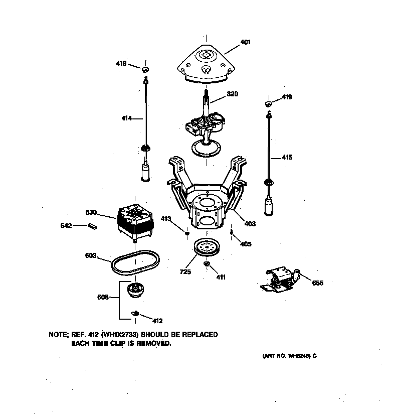 Suspension, pump & drive components